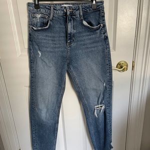 Zara High Rise Straight Jeans